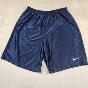 Vintage Nike Navy Blue Athletic Basketball Shorts Men's XL Retro Y2K Made In USA